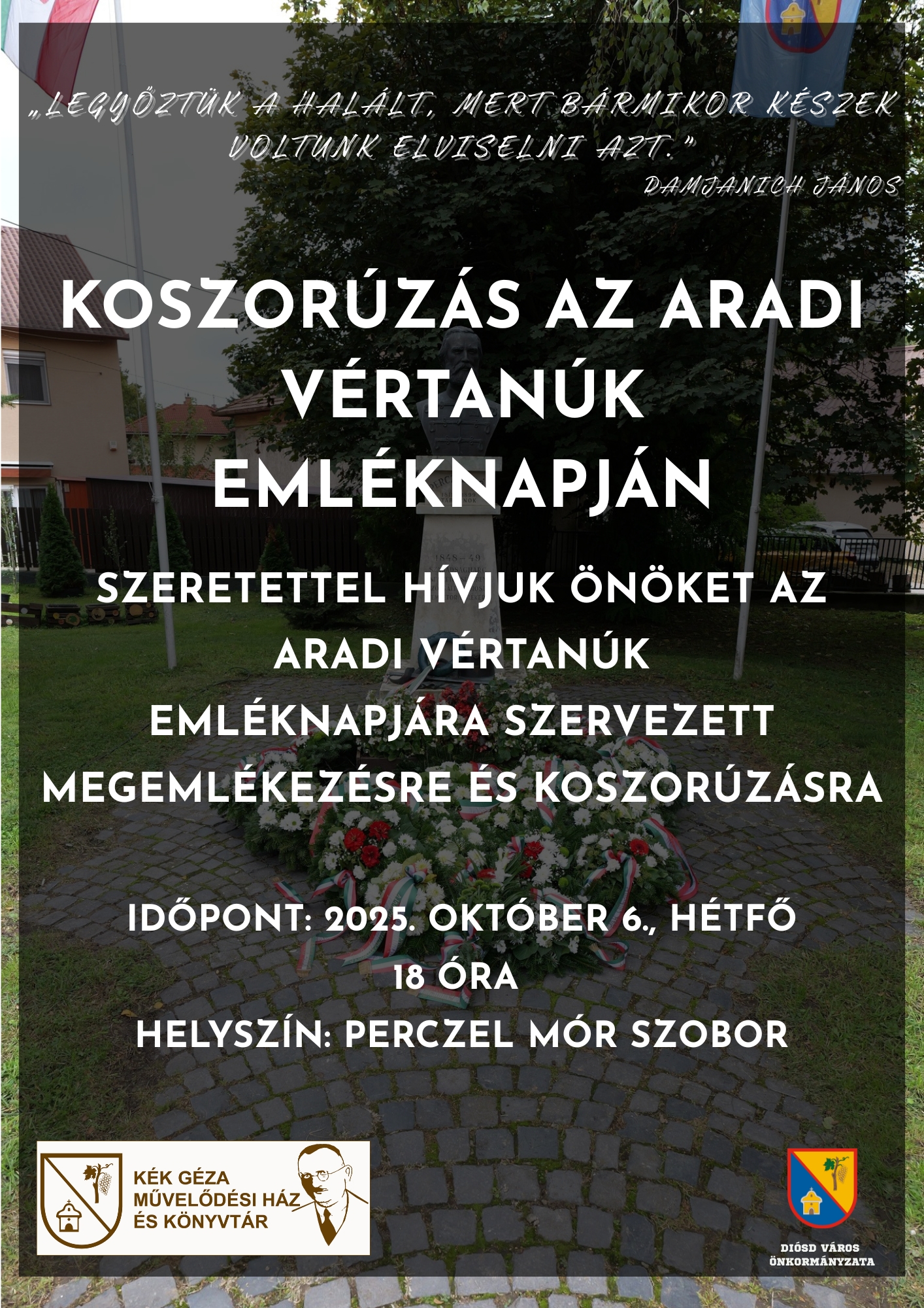 Október 6. koszorúzás