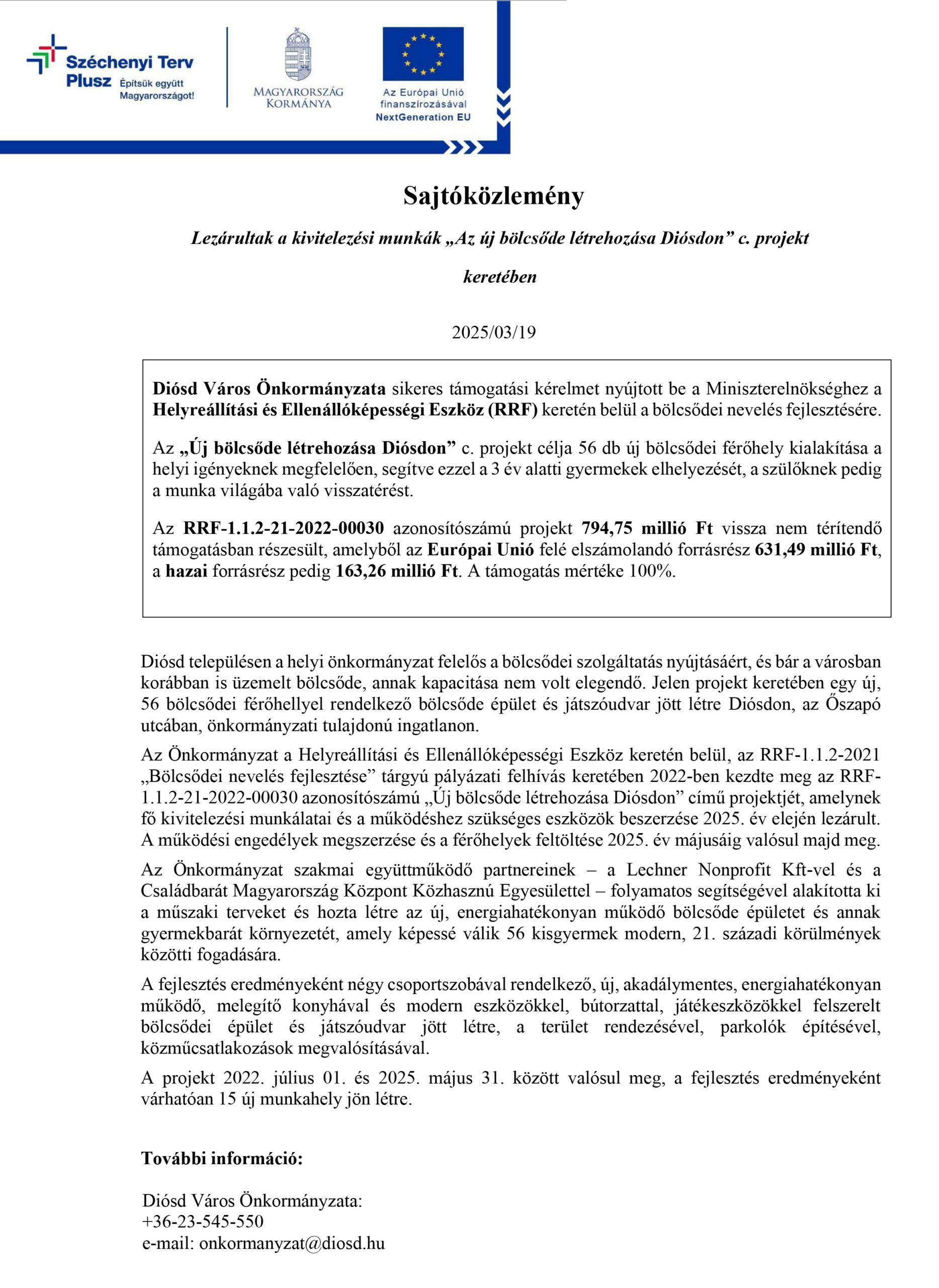 Projekt zárása